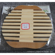(BC-M1006) Handmade Natural Bamboo Pear Shape Heat Insulation Mat
